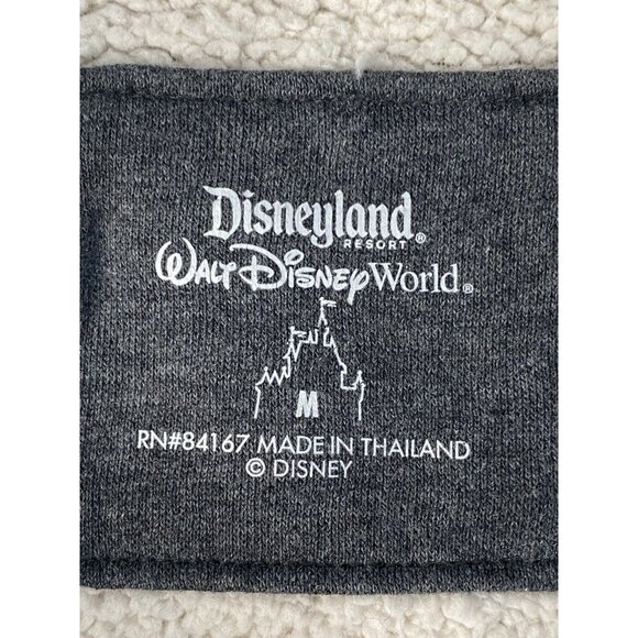Disneyland Resort Grumpy Jacket Mens M Gray Sherpa Lined Full Zip Sweatshirt - Picture 6 of 16